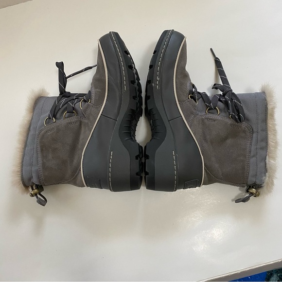 New Sorel Tivoli III Waterproof Faux Fux Boot Quarry/Cloud Grey 6 - Picture 6 of 11